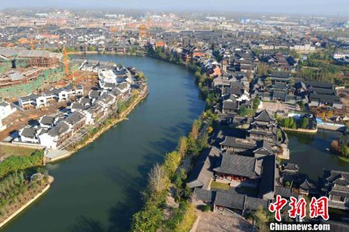 资料图：大运河山东段遗产中河台儿庄段。　山东省文物局供图摄