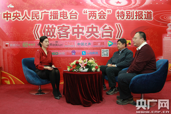  故宫博物院院长单霁翔做客中国之声《做客中央台》(央广网记者 李聪格摄)
