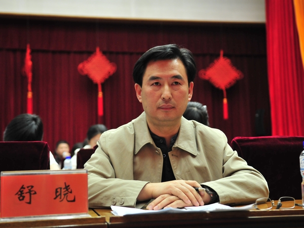  2012年5月14日下午15时，文化部举行新闻发布会介绍十七大以来我国对外文化、对港澳台文化工作所取得的伟大成就，并答记者问。图为文化部对外文化联络局党委副书记舒晓。文化部政府门户网站记者杨倩 摄。