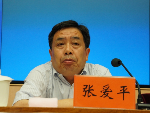  2013年5月20日下午2时30分，文化部举行新闻发布会介绍第四节中国成都国际非物质文化遗产节有关情况。图为文化部外联局局长张爱平。文化部政府门户网站记者杨倩 摄。